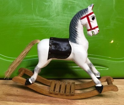 antique wooden rocking horse